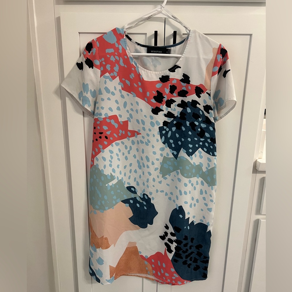 MINKPINK Coral Sea Print Shift Dress